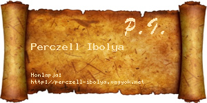 Perczell Ibolya névjegykártya