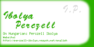 ibolya perczell business card